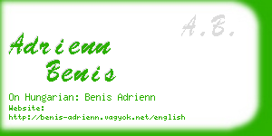 adrienn benis business card